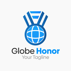 Globe Honor Logo Design Template. Good for Business, Agency, Community and Organization