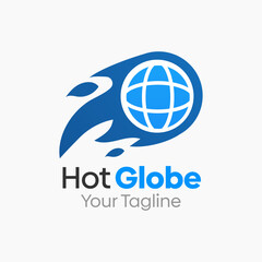 Hot Globe Logo Design Template. Good for Business, Agency, Community and Organization