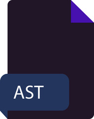 AST file extension icon crisp corners grey colors