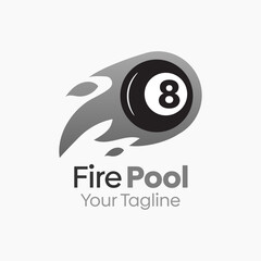 Fire Pool Logo Design Template. Good for Business, Agency, Community and Organization