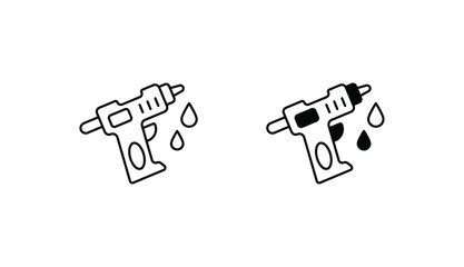 Hot Glue Gun icon design with white background stock illustration