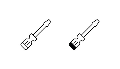 Screwdrivers icon design with white background stock illustration