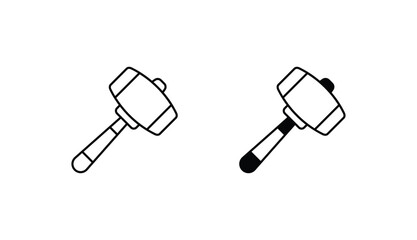 Sledgehammer icon design with white background stock illustration