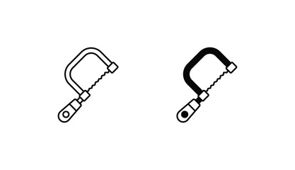 Fretsaw icon design with white background stock illustration