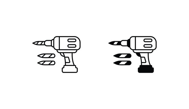 Drill icon design with white background stock illustration
