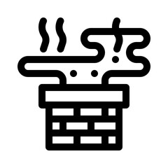 fireplace line icon