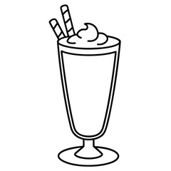 Chocolate Milkshake Vector Art