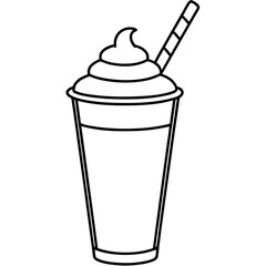 Chocolate Milkshake Vector Art