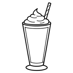 Chocolate Milkshake Vector Art