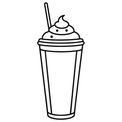 Chocolate Milkshake Vector Art