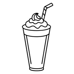 Chocolate Milkshake Vector Art