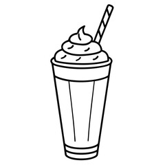 Chocolate Milkshake Vector Art