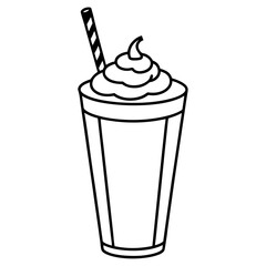 Chocolate Milkshake Vector Art