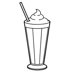 Chocolate Milkshake Vector Art