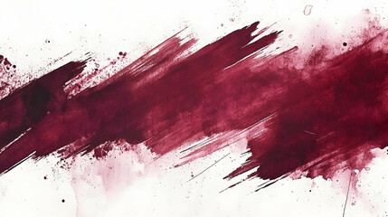 Abstract Red Brushstroke on White Background