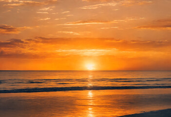 Obraz premium Sunset Over the Calm and Serene Sea