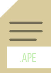 APE File extension icon minimal colro fill