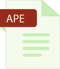 APE File icon with folded style document