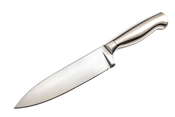 A sleek and modern kitchen knife with a stainless steel blade and ergonomic handle, perfect for various cooking tasks.
