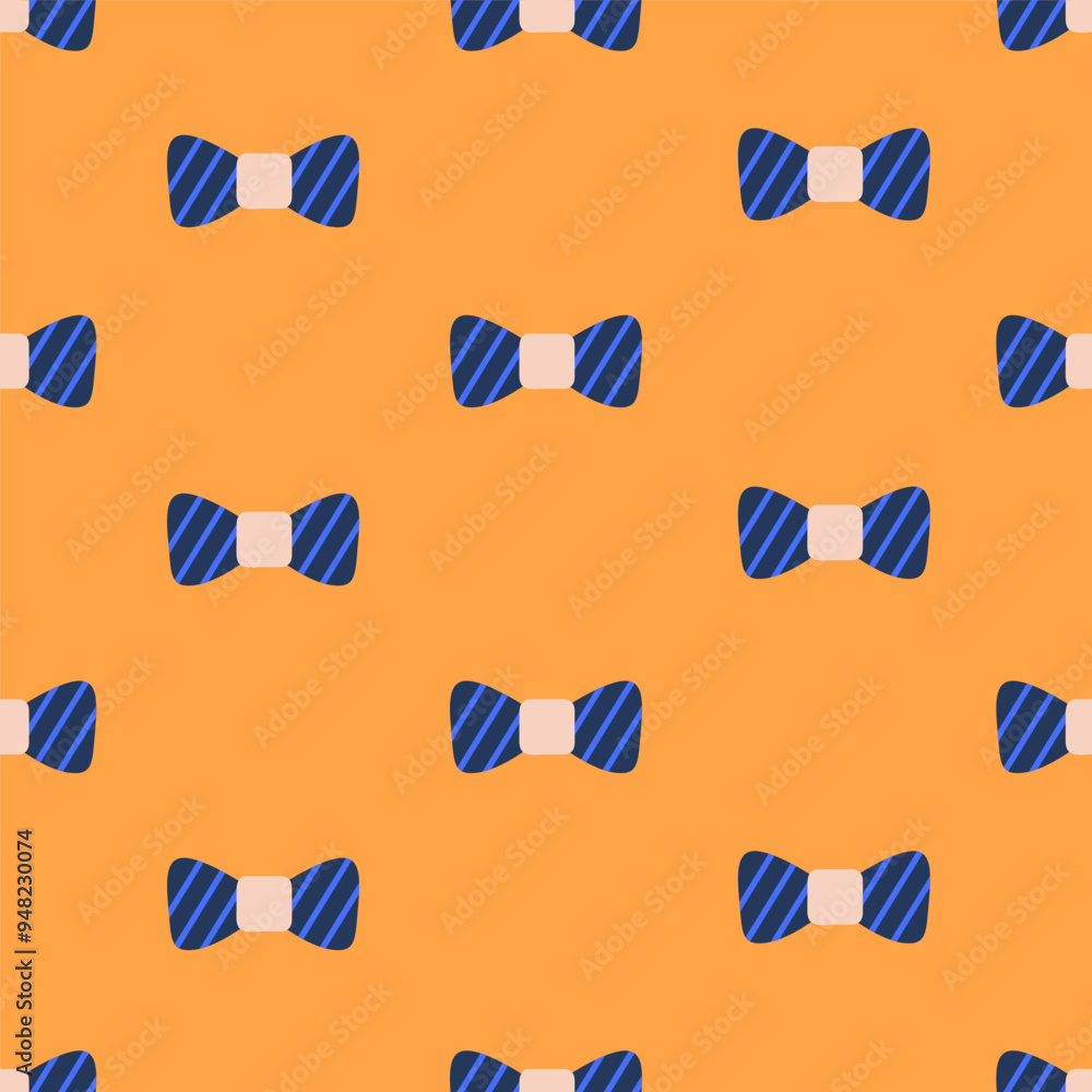 Poster bow tie pattern, seamless background design for wrapping, fabric. endless texture, elegant gentleman
