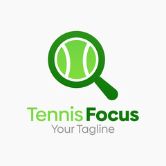 Tennis Focus Logo Design Template. Good for Business, Agency, Community and Organization