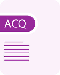 ACQ File icon deep and minimal