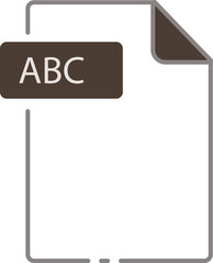 Obraz premium ABC File format minimal icon outline