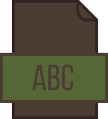 ABC File icon fill and outline crisp corners