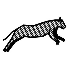 tiger icon or panther icon. tiger jump icon, panther jump icon