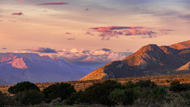 Beautiful landscapes seen during the South African Sheepdog Association trials in Caledon, Western Cape, South Africa.  July 2024