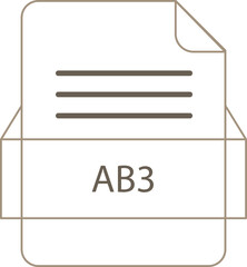 AB3 File icon black outline