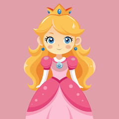 vector illustration of cute beautyfull princess