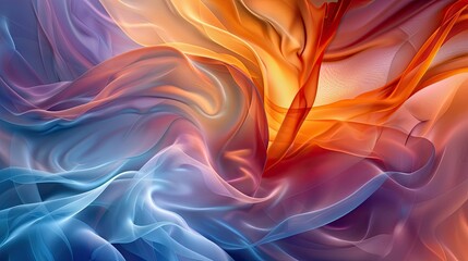 Obraz premium Abstract Fragrance: Imagine abstract shapes associated with scents. Create a composition of colors, lines and curves that conveys fragrance