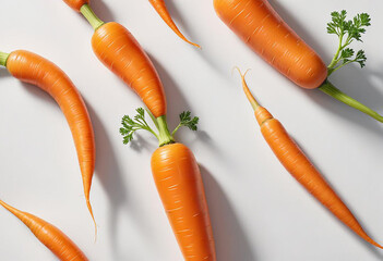 a photo of carrot on a white background made with generative AI