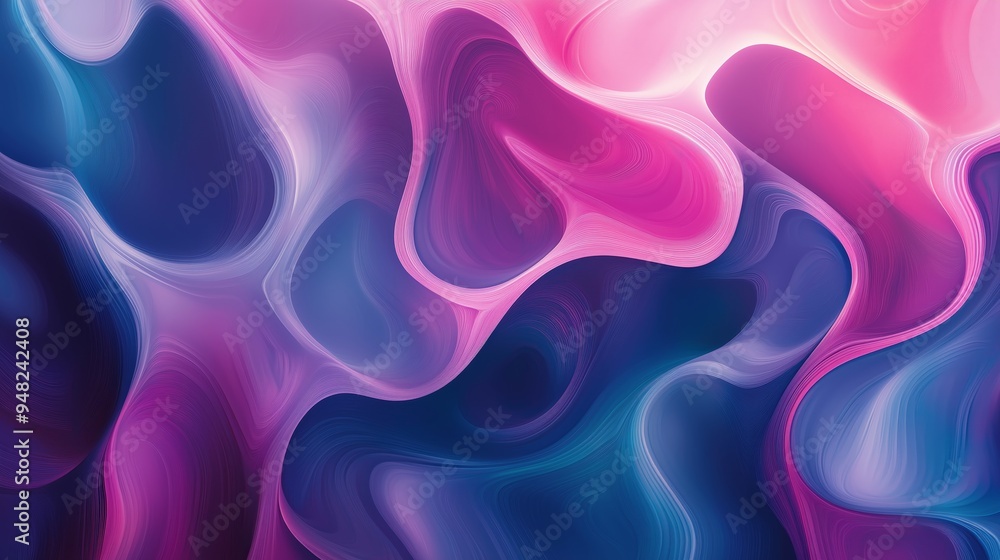 Poster colorful abstract wavy pattern background