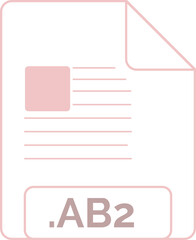 AB2 File icon deep rounded outline