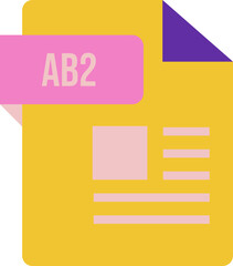 AB2 ip icon sharp corners lines and rectangle with symbol