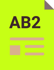 AB2 with deep and minimal colors and folded icon