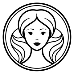 Cosmetology Art Flat Vector Logo