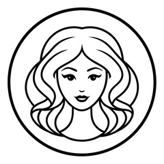 Cosmetology Art Flat Vector Logo