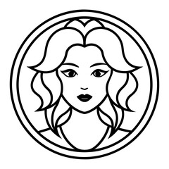 Cosmetology Art Flat Vector Logo