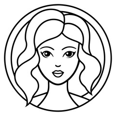 Cosmetology Art Flat Vector Logo