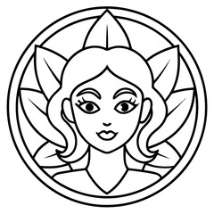 Cosmetology Art Flat Vector Logo