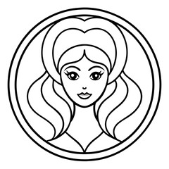 Cosmetology Art Flat Vector Logo