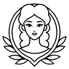 Cosmetology Art Flat Vector Logo