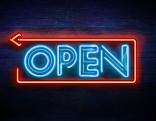 realistic vector neon sign lettering arrow designed wall decoration