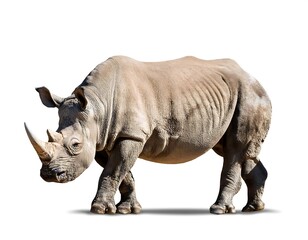 Obraz premium rhino illustration isolated white background