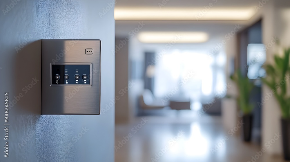 Poster sleek and sophisticated smart home iot enabled intercom system seamlessly connecting multiple rooms 
