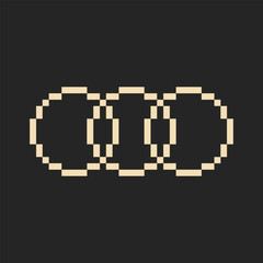 abstract circle pixel art for your needs