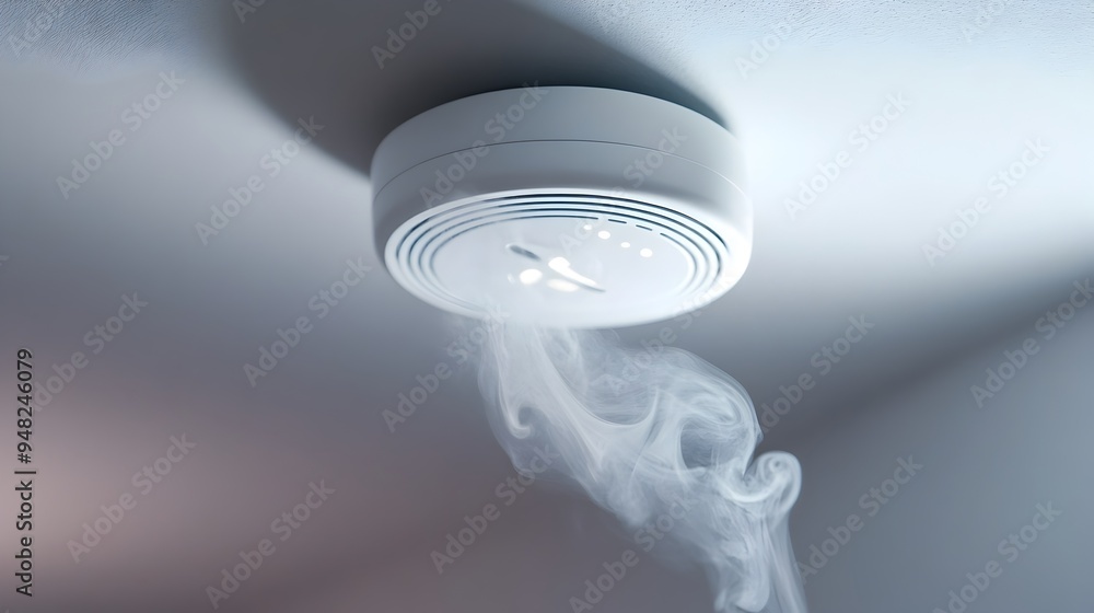 Poster iot enabled smart home fire and smoke detector system with automated monitoring and alert capabiliti